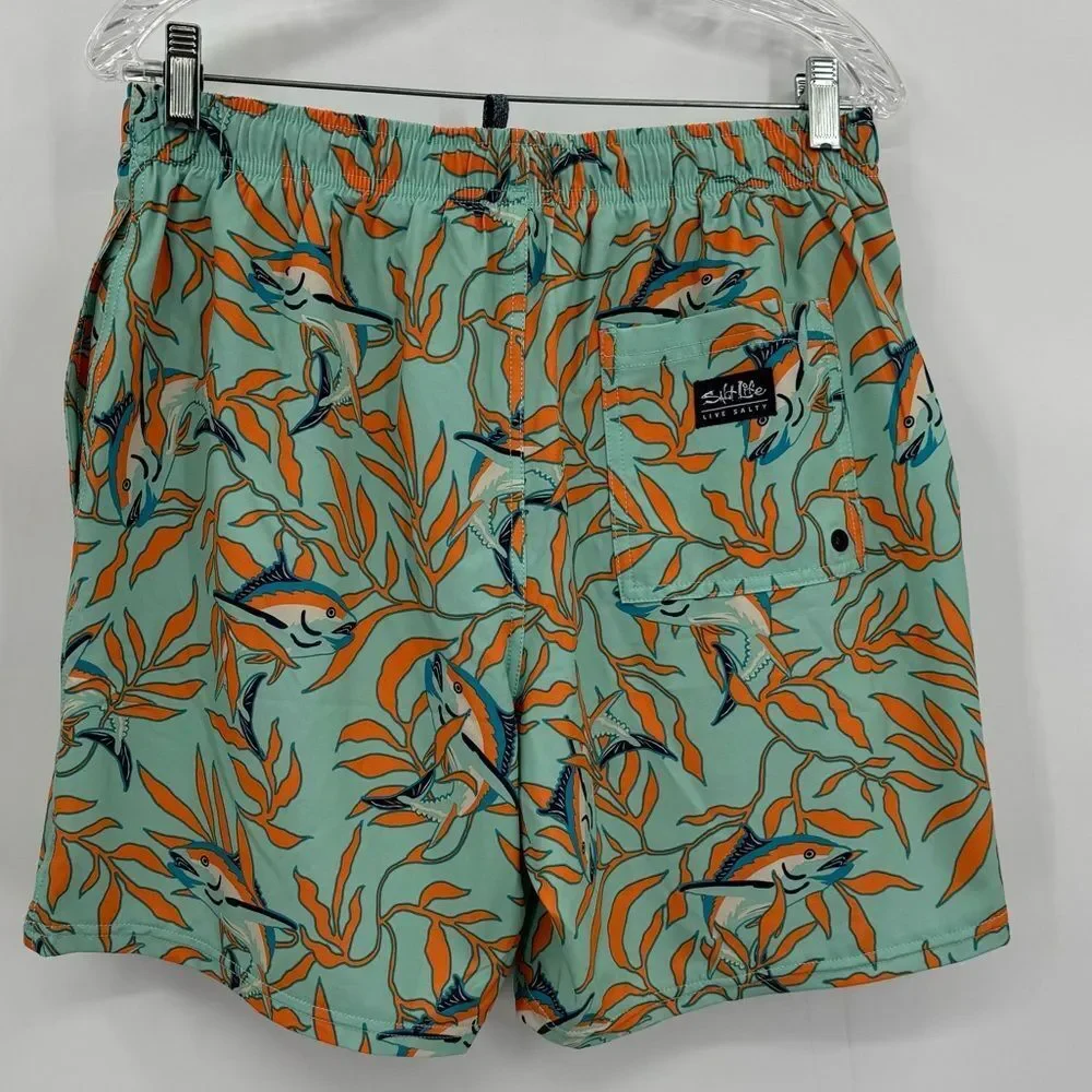 Salt Life Hide n Sea‎ Volley Shorts size M Board shorts Recycled Poly Spandex